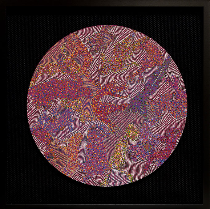 Dans le cercle de la vie (2019) - 50 x 50 cm - Acryl auf Leinwand - available