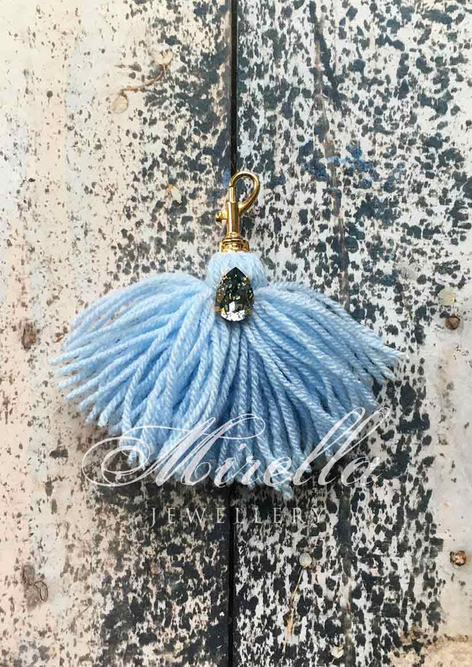 blue bag charm