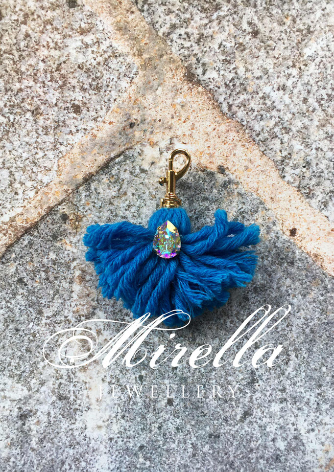 blue bag charm