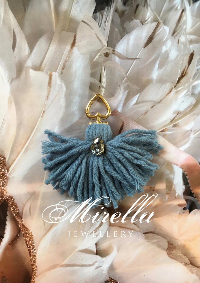 blue bag charm