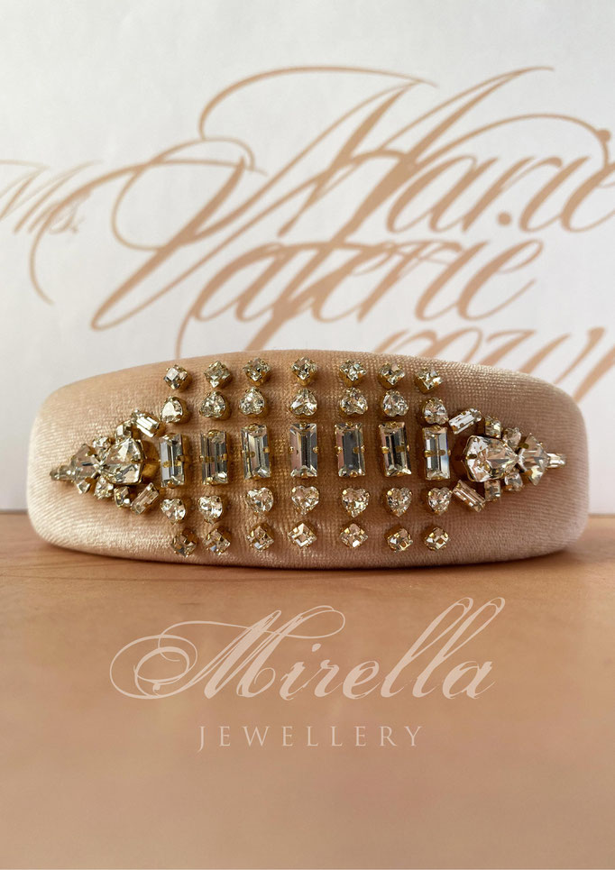 Mrs. Marie Valerie Crown Headband with Swarovski Crystals