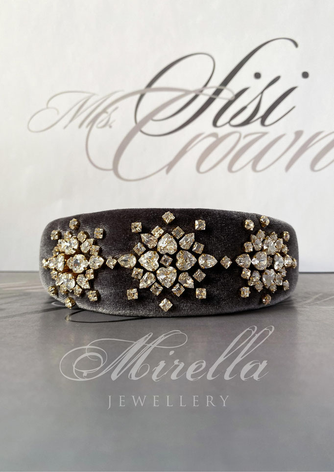 Mrs. Sisi Crown Headband with Swarovski crystals