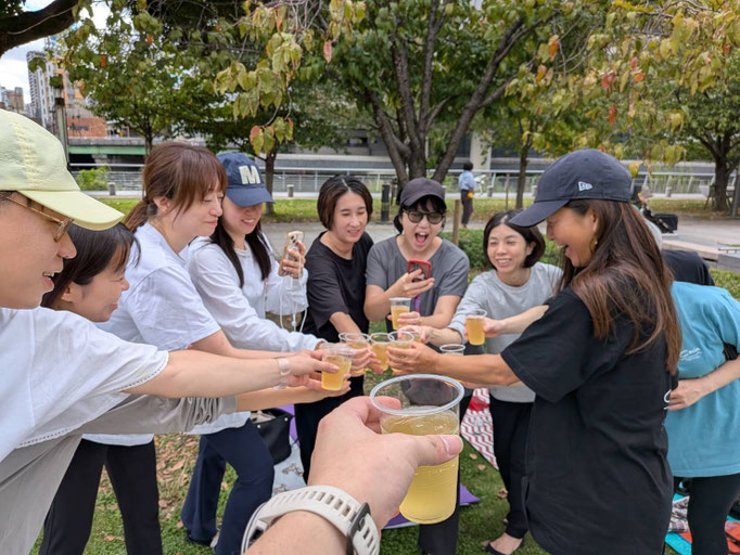 ヨガ後のKOMBUCHAで乾杯