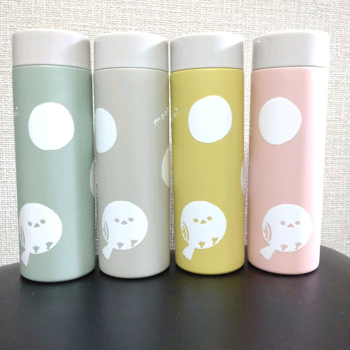 まんまるシマエナガのステンレスボトル