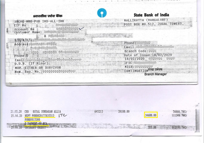 Dividends credited from IEPF to client bank account - ITC Limited