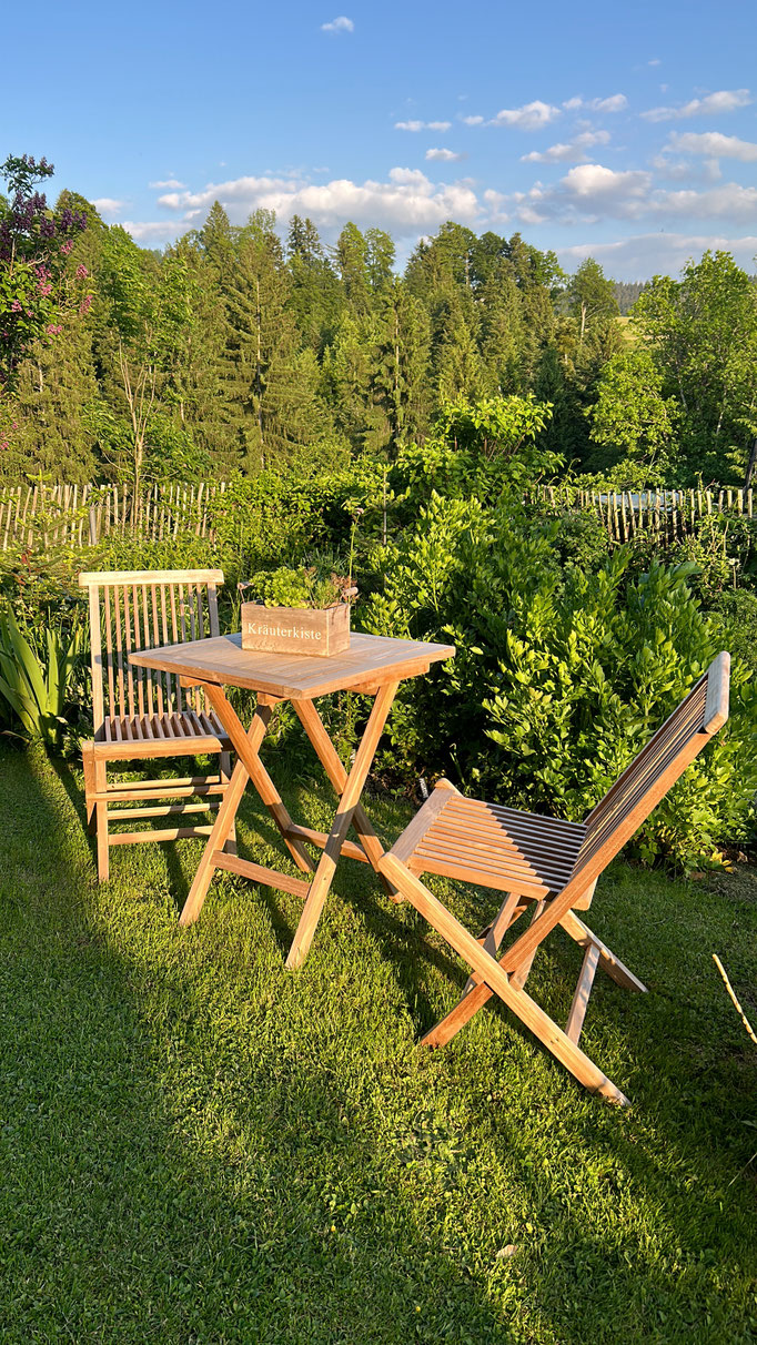 Sitzplatz im Bauerngarten