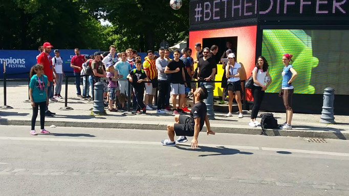 Showact live Fussball Freestyler