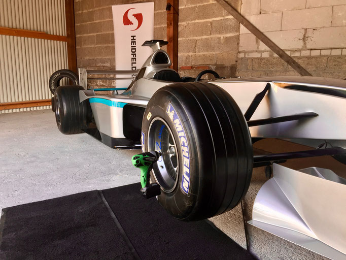 Formel 1 Rennwagen Reifenwechsel Simulator