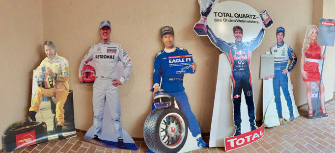 Formel 1 Papierfiguren Rennfahrer Deko Motorsport