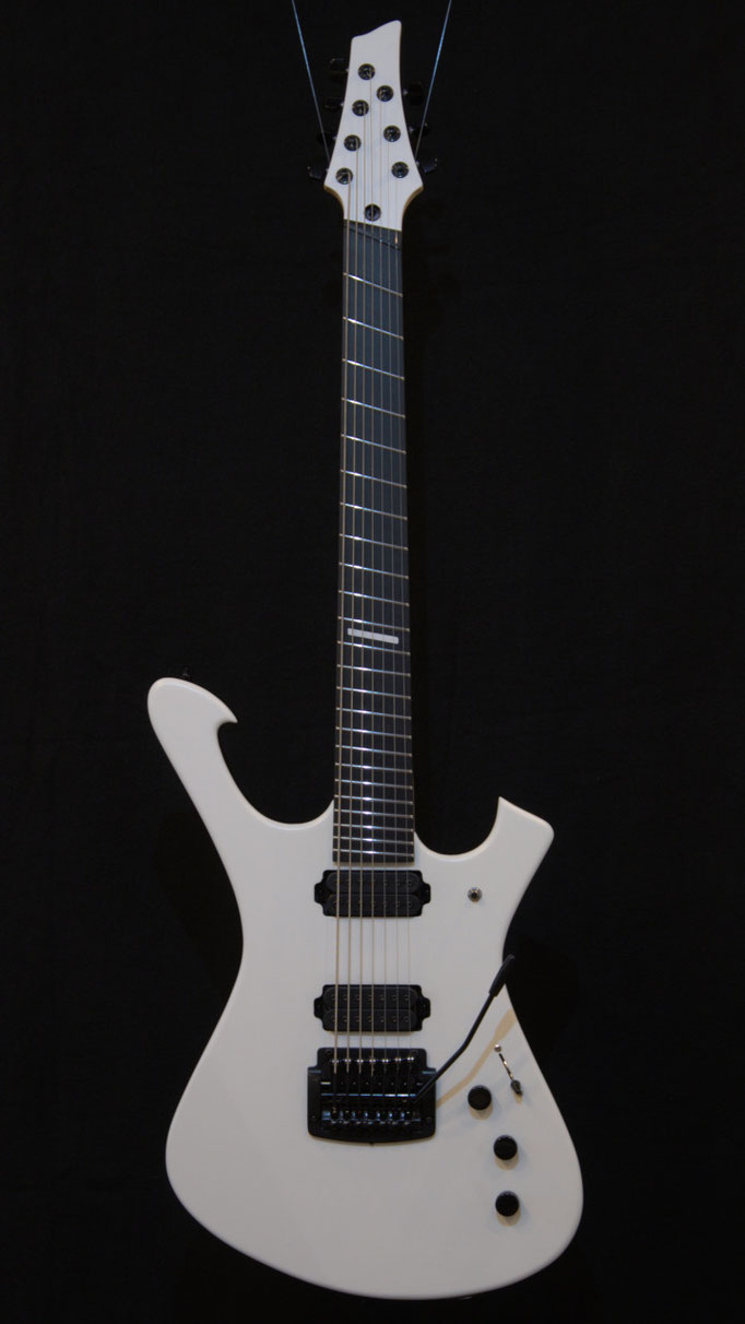 Custom E-Gitarre aus dem Gitarrenbaukurs. Fertiges Instrument. Fertigen Sie Ihr ganz eigenes Instrument selbst unter fachkundiger Anleitung.