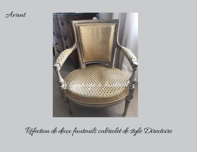 Fauteuil cabriolet style Directoire à restaurer