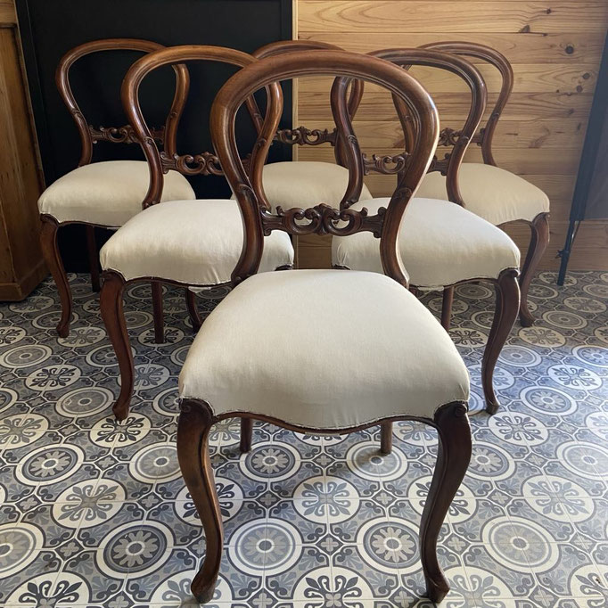 Restauration chaises en garniture traditionnelle Le Garage à fauteuils - Réparation ébénisterie Alexis LECOURTOIS