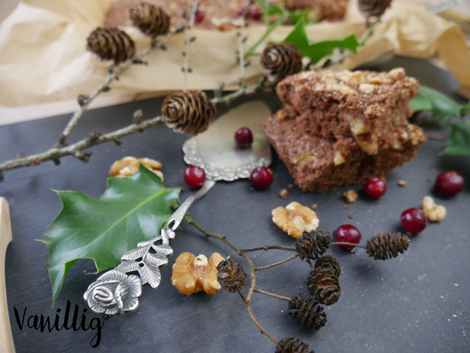 browie, wallnuss, kuchen, schokokuchen,