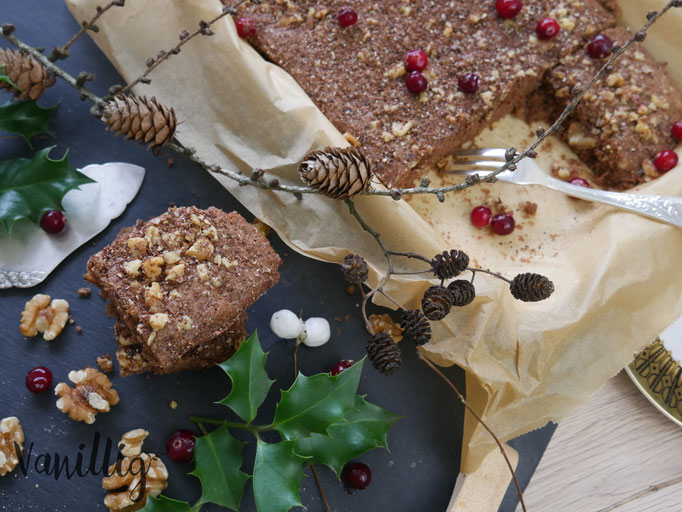 browie, wallnuss, kuchen, schokokuchen,