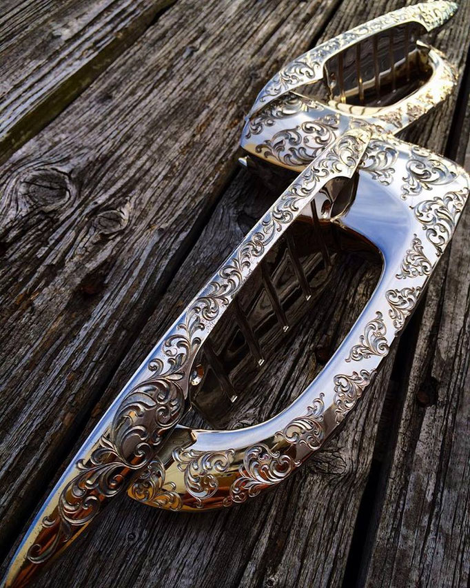 エングレービング　ドアハンドル　engraved doorhandle for 1965 buick
