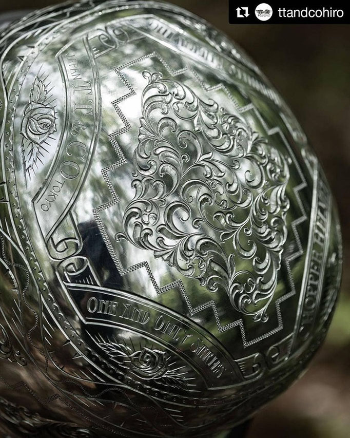 エングレービング　ヘルメット　engraved helmet for tt and co 