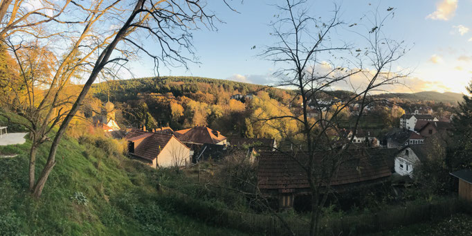 Herbstlicher Blick vom Balkon.