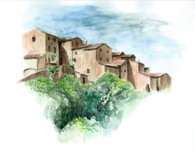 A view of the Italian village Civitella D'Agliano