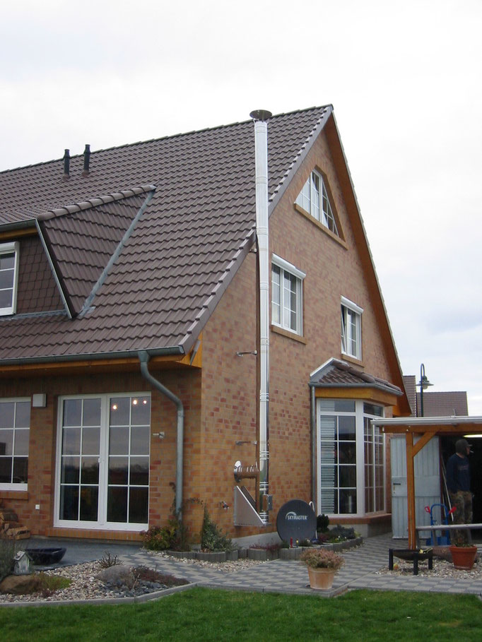 Außenschornstein Doppelhaus Brandenburg