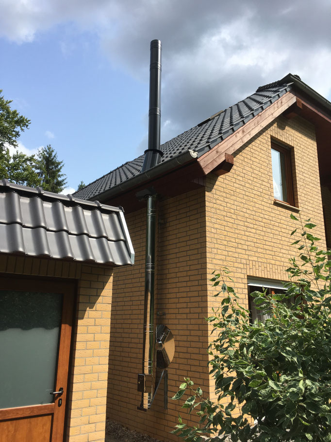 Schornstein pulverbeschichtet