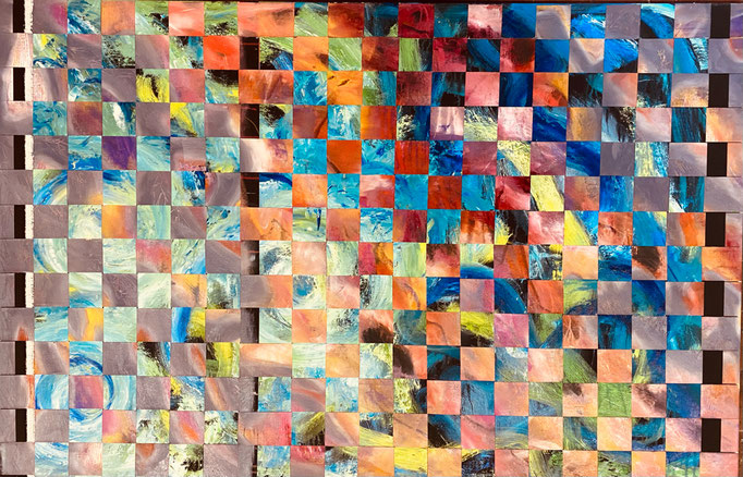Bild Nr. 1000, Wirbelsturm, 155 x 100 cm, Öl und Acryl