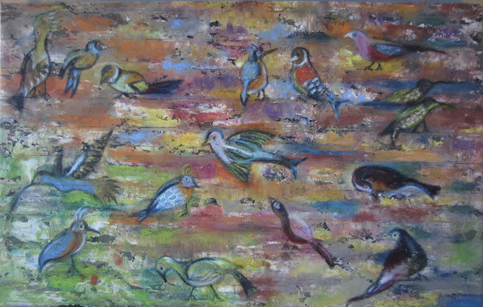 Herbst-Vögel (135 x 85 cm) Nr. 1211