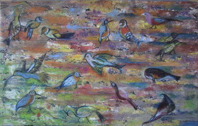 Herbst-Vögel (135 x 85 cm) Nr. 1211