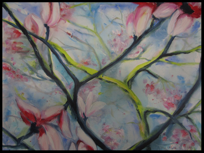 Magnolienäste (60x70cm) Nr. 519