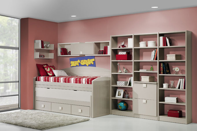 ¿Quieres renovar los dormitorios juveniles de tus hijos con muebles modernos?. Tenemos una completa gama de muebles para el dormitorio juvenil de tus peques, desde los más sencillos y funcionales a soluciones de muebles para amueblar de arriba abajo toda 
