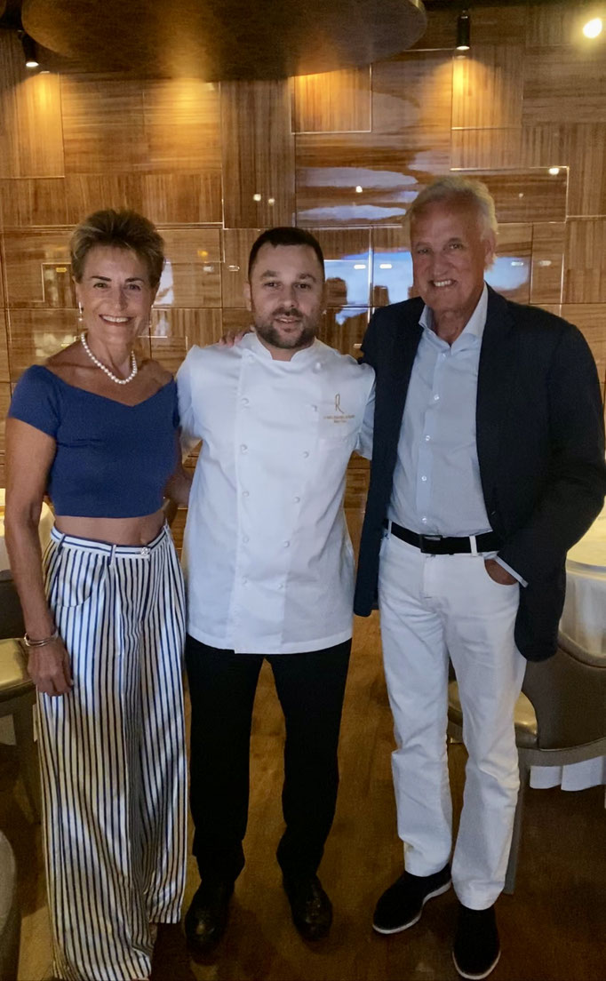 Celina & Zsolt with Star Chef Antonio Salvatore of Rampoldi's Monte-Carlo 
