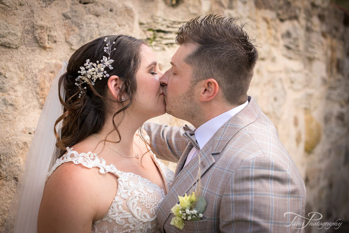 Hochzeitsfotograf, Brautpaarshooting, Marienkirche, Langfurth