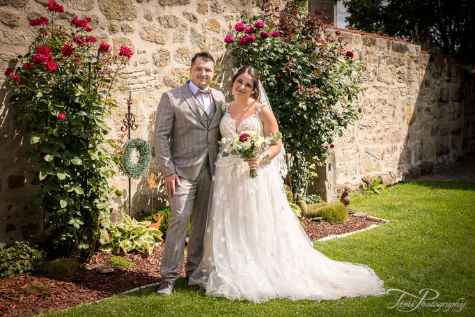 Hochzeitsfotograf, Brautpaarshooting, Marienkirche, Langfurth