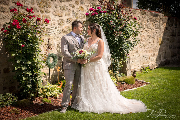 Hochzeitsfotograf, Brautpaarshooting, Marienkirche, Langfurth