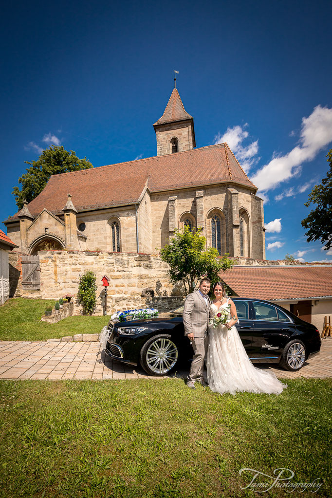 Hochzeitsfotograf Langfurth  Brautauto