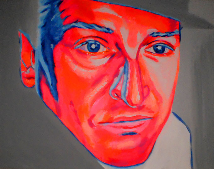 Selfie, 2013. Acrylic on canvas board, 30x40cm © Christian Benz 
