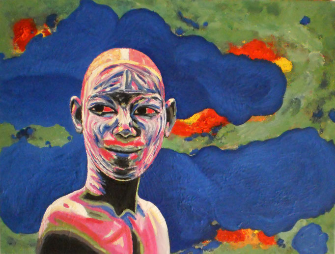 Young Man from the Omo Valley, 2015. Oil on canvas 60x80cm © Christian Benz 
