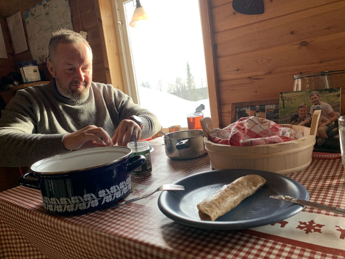 Steirerkrapfenessen in Lappland 