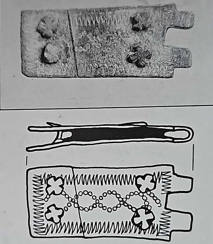 Chape de ceinture retrouvée à Montségur. XIIIe siècle.
