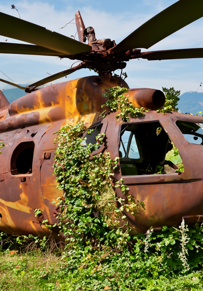An overgrown helicopter
