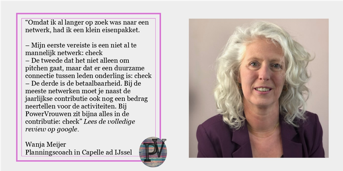 review voor het platform PowerVrouwen Nederland voor vrouwelijke ondernemers