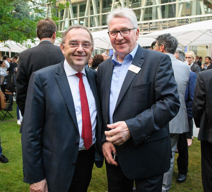 Zusammen mit Norbert Walter-Borjans, SPD-Vorsitzender, Ex NRW Finanzminister beim NRW Sommerfest in Berlin