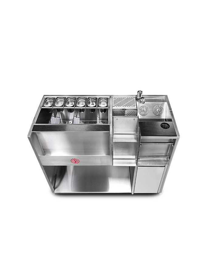 Edelstahl Cocktailstation  mit und ohne Kühlung in diversen Ausführungen