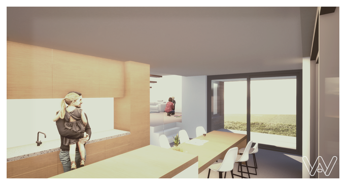 Maison unifamiliale à Saint Germain  - vue salle à manger