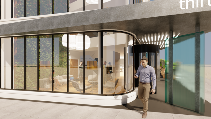modus architects design for a new office foyer and entrance in the isle of man