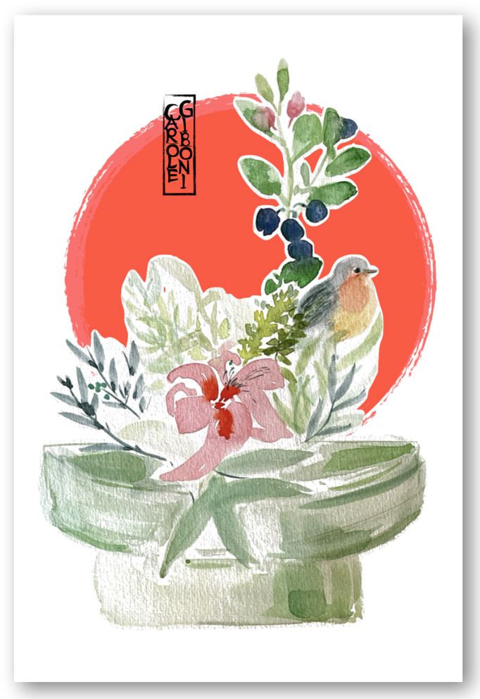 Ikebana pour petit oiseau PO03