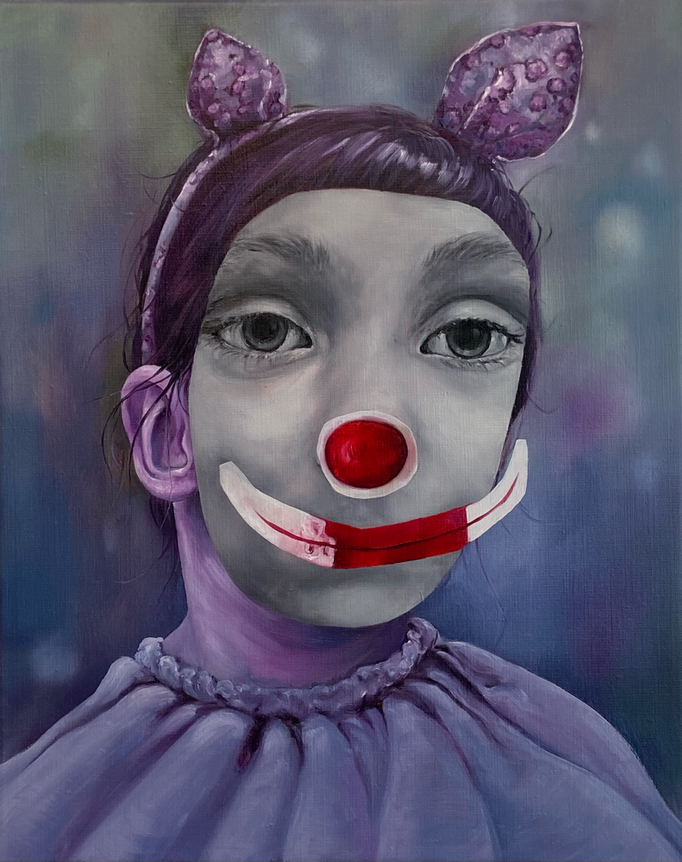 Clown (2021), oil on linen, 50 x 40 cm