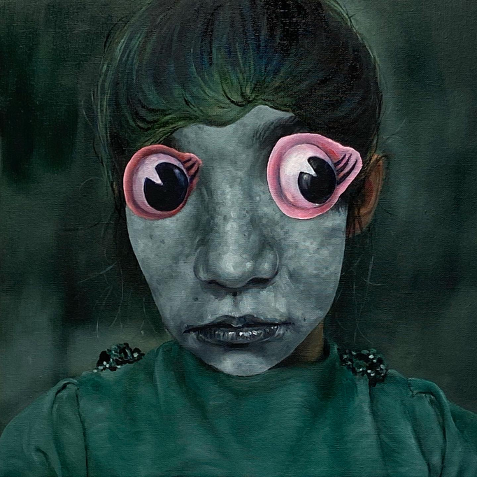 Without title (2021), oil on linen, 40 x 40 cm