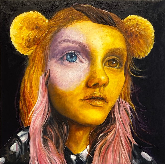 Goldilocks (2019- 2021), olieverf op linnen, 70 x 70 cm