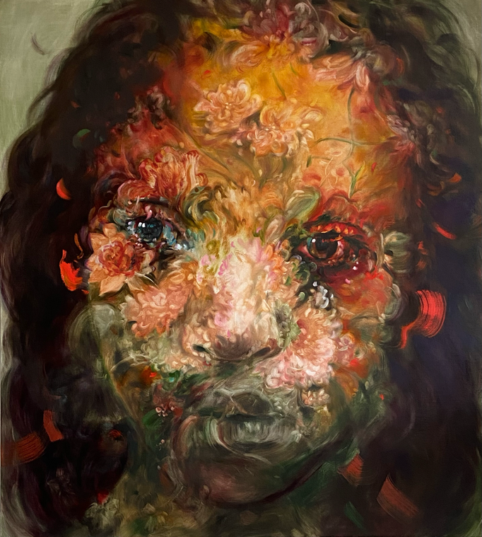 zonder titel (2022),olieverf op linnen, 100 x 80 cm