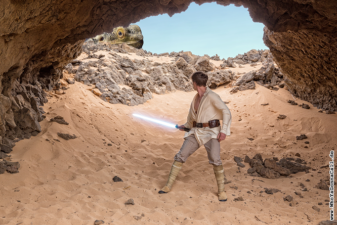 Luke Skywalker Cosplay modellbaubert ANH Star Wars Episode 4 IV costume WhoYaGonnaCall Tatooine Lightsaber Lichtschwert A New Hope
